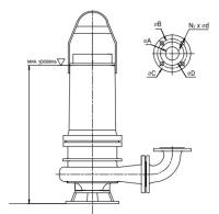 Колено для канализационного насоса WQ