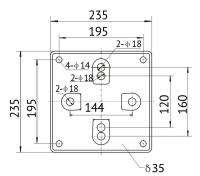 Присоединительная база (тип БАЗА А) для насосов TG32-18/2 - TG100-33/2T
