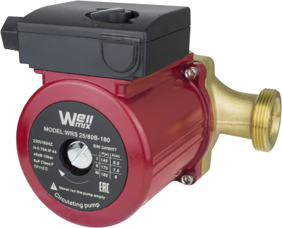 Циркуляционный насос WRS 25 В (монтажная длина 180 мм, корпус - латунь)